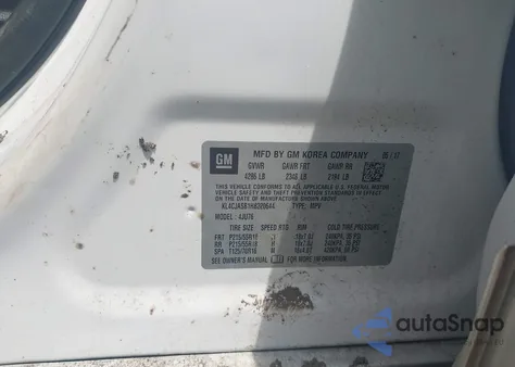 2017 Buick Encore Preferred z USA, uszkodzony, nr VIN KL4CJASB1HB220644